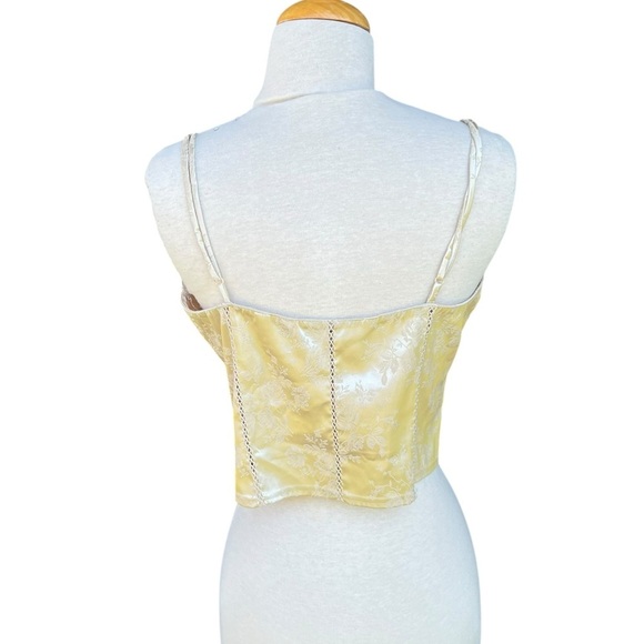 VTG 90s Y2K Victoria's Secret Cropped Bustier Style Camisole Top Champagne Med - Picture 3 of 10